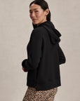 Black Karo Half Zip Hooded Midlayer