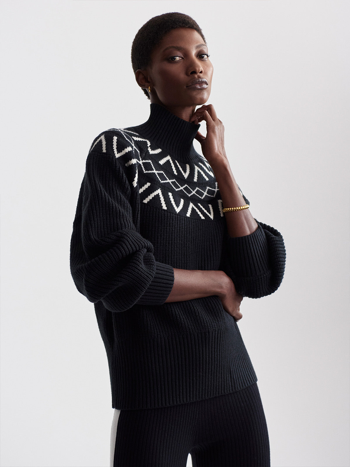 Marcie Fairisle Yoke Knitted Sweater