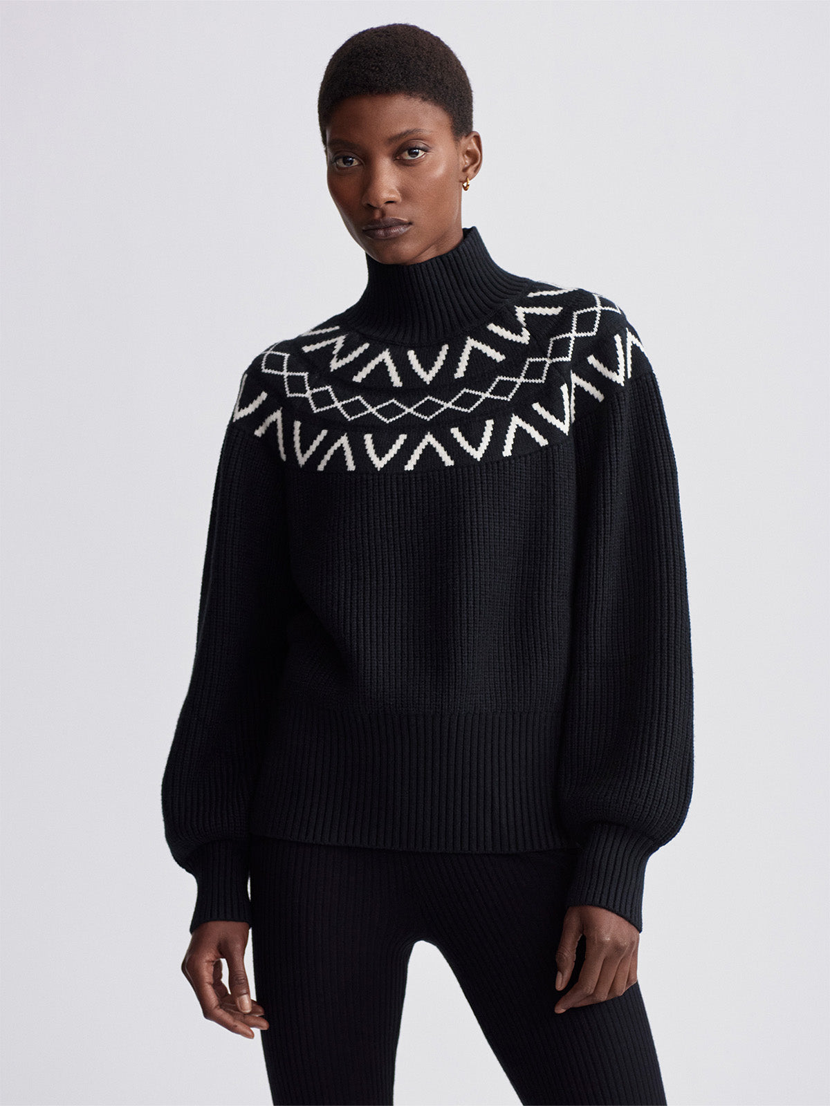 Marcie Fairisle Yoke Knitted Sweater