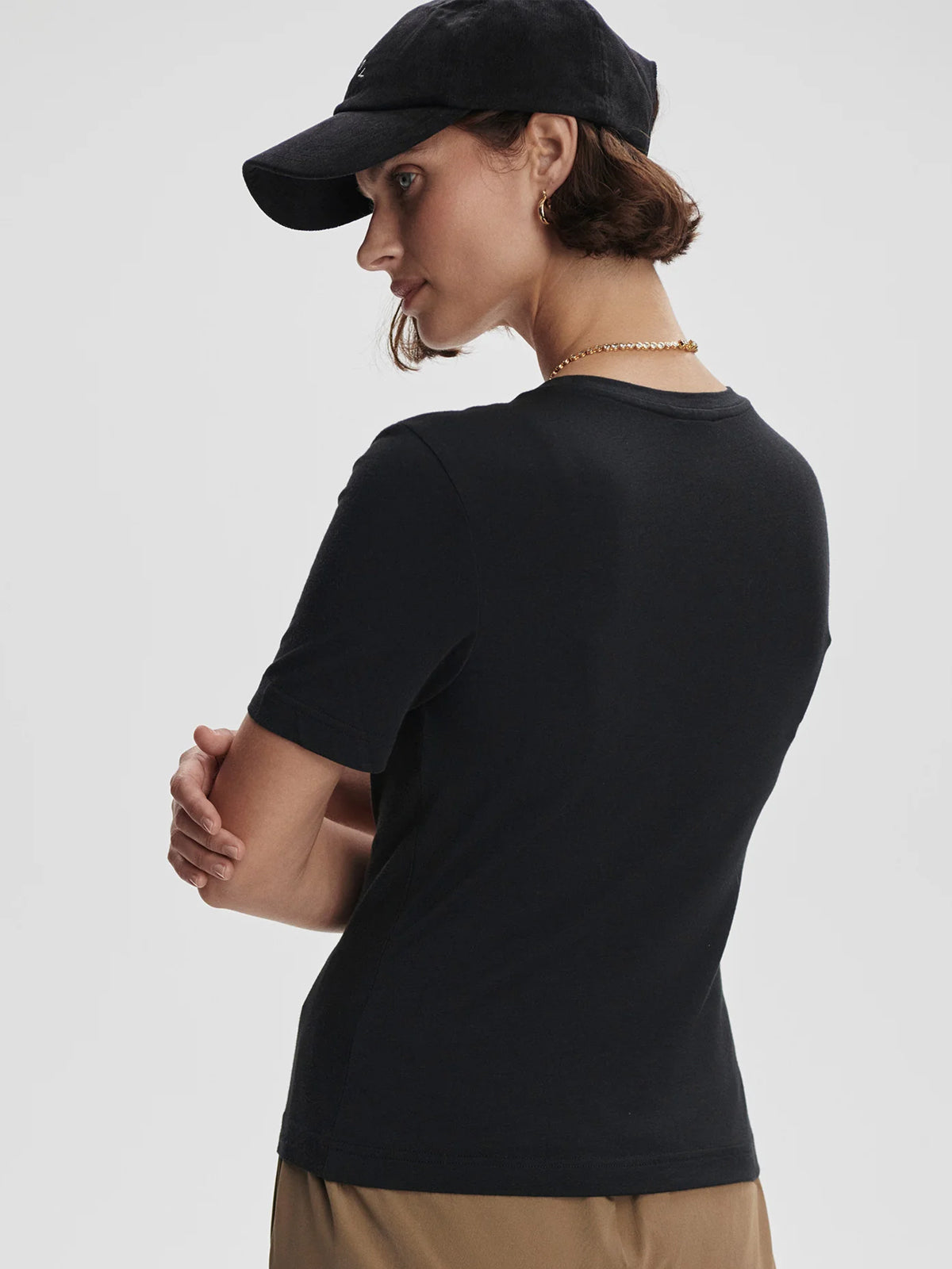 Black Regina Fitted Tee