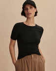 Black Regina Fitted Tee