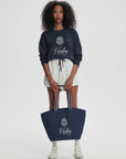Blue Nights Robinson Canvas Club Tote Bag