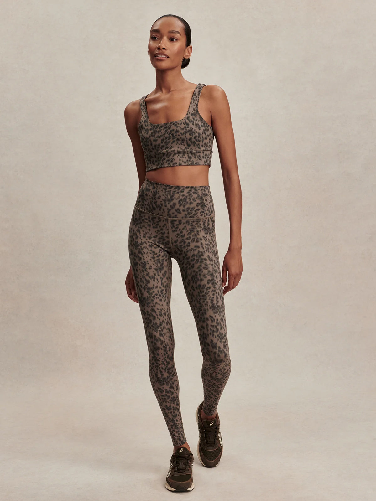 Brown Contrast Cheetah FreeSoft High 25" Leggings