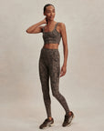 Brown Contrast Cheetah FreeSoft Cori Sports Bra