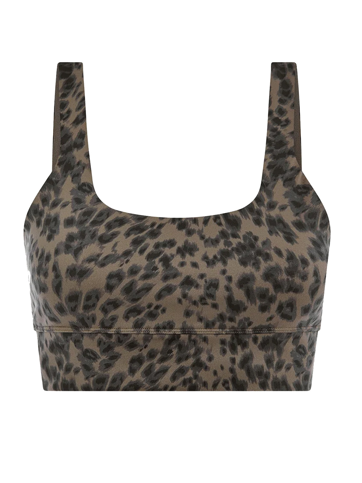 Brown Contrast Cheetah FreeSoft Cori Sports Bra