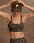 Brown Contrast Cheetah FreeSoft Cori Sports Bra