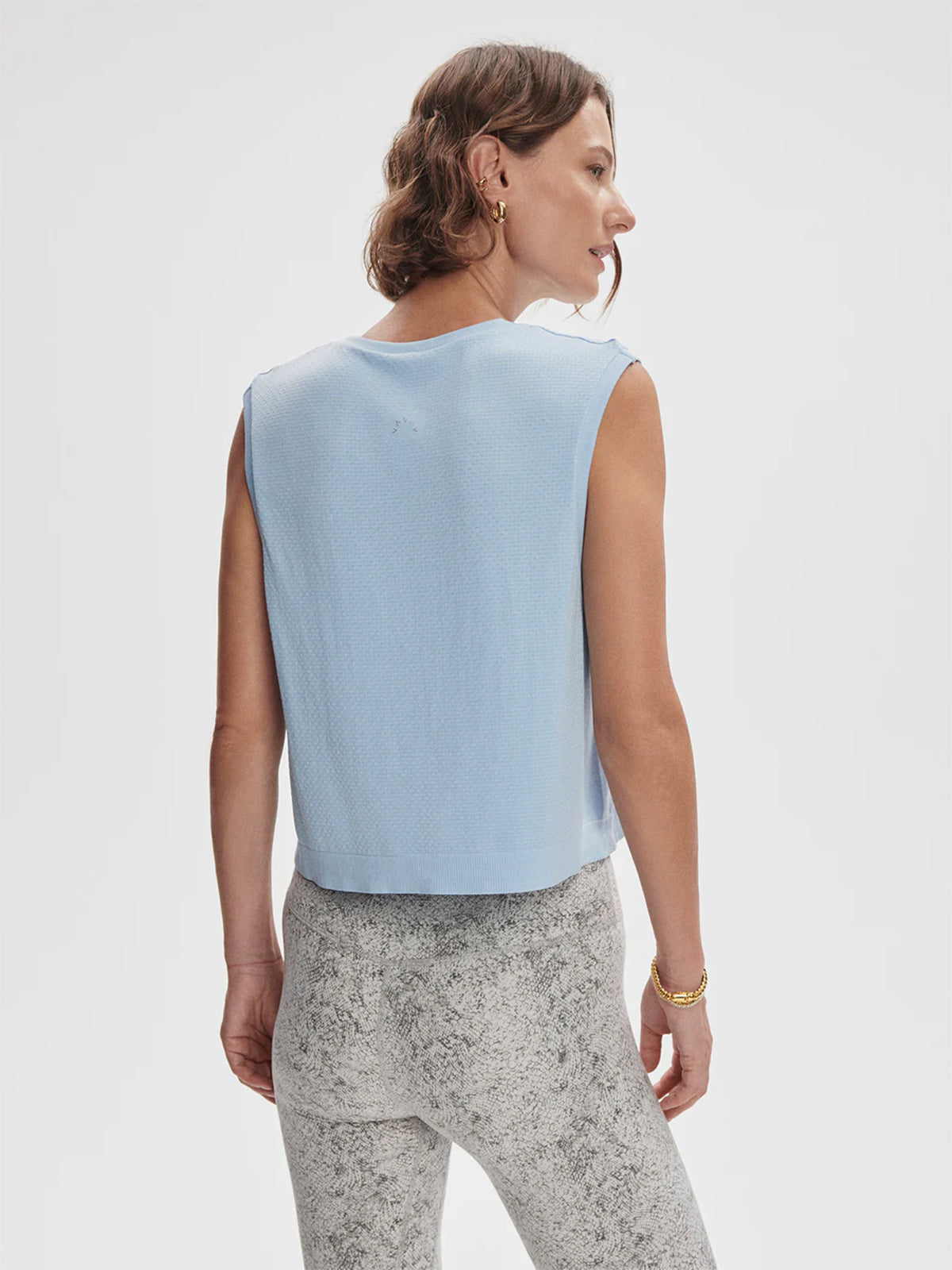 Cashmere Blue Seamless Page Cropped Tank Top