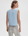 Cashmere Blue Seamless Page Cropped Tank Top