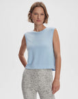 Cashmere Blue Seamless Page Cropped Tank Top