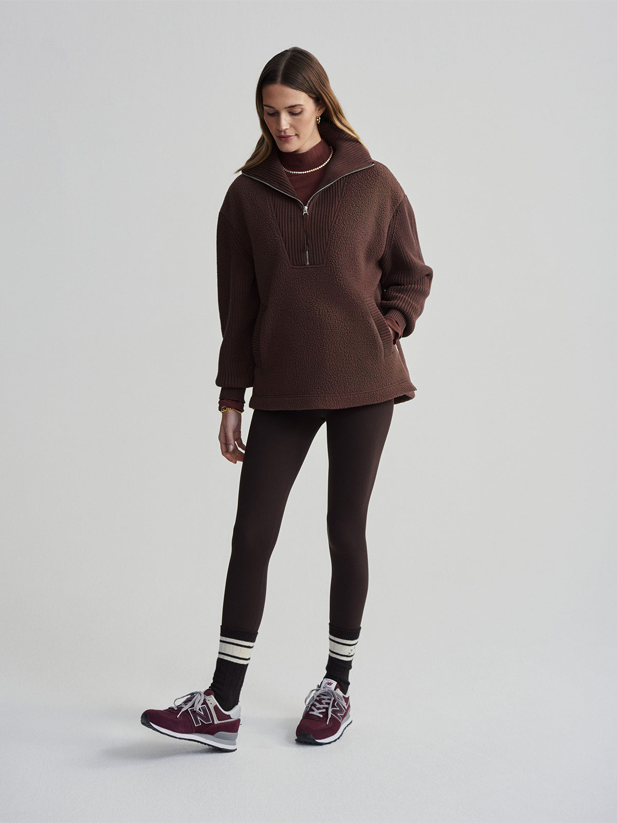 Chestnut Theresa Half-Zip Fleece