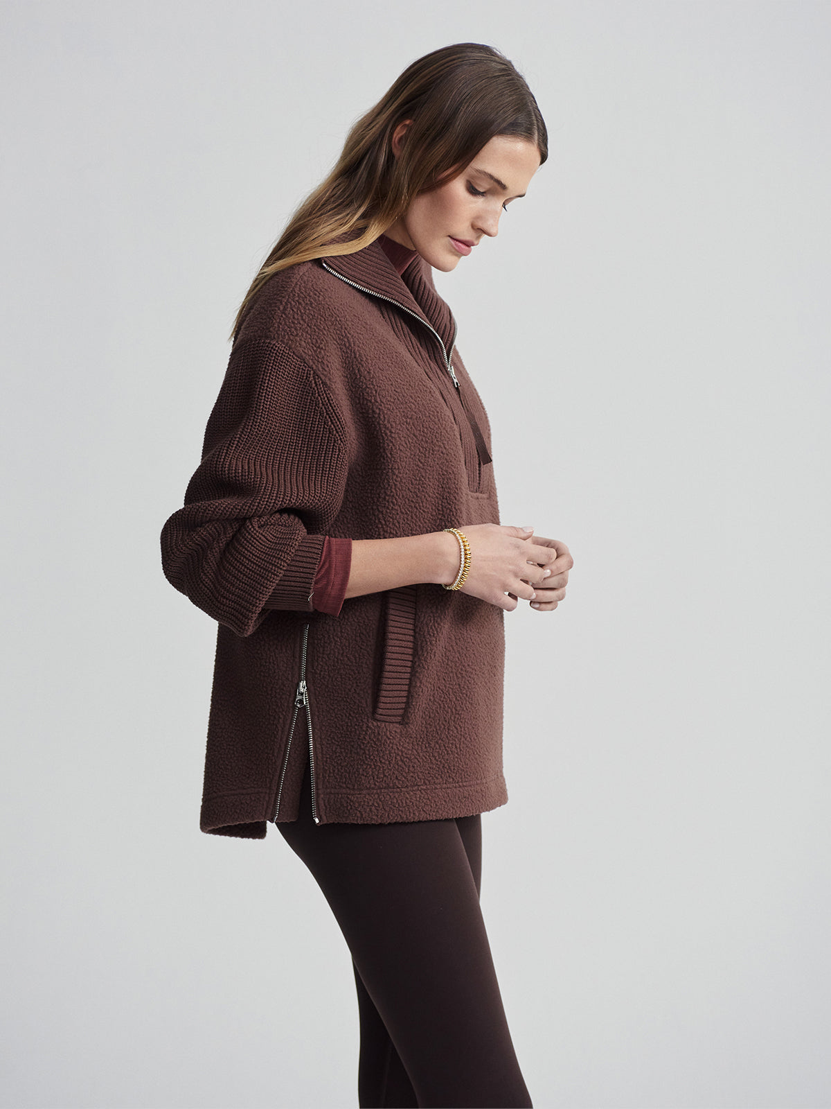 Chestnut Theresa Half-Zip Fleece