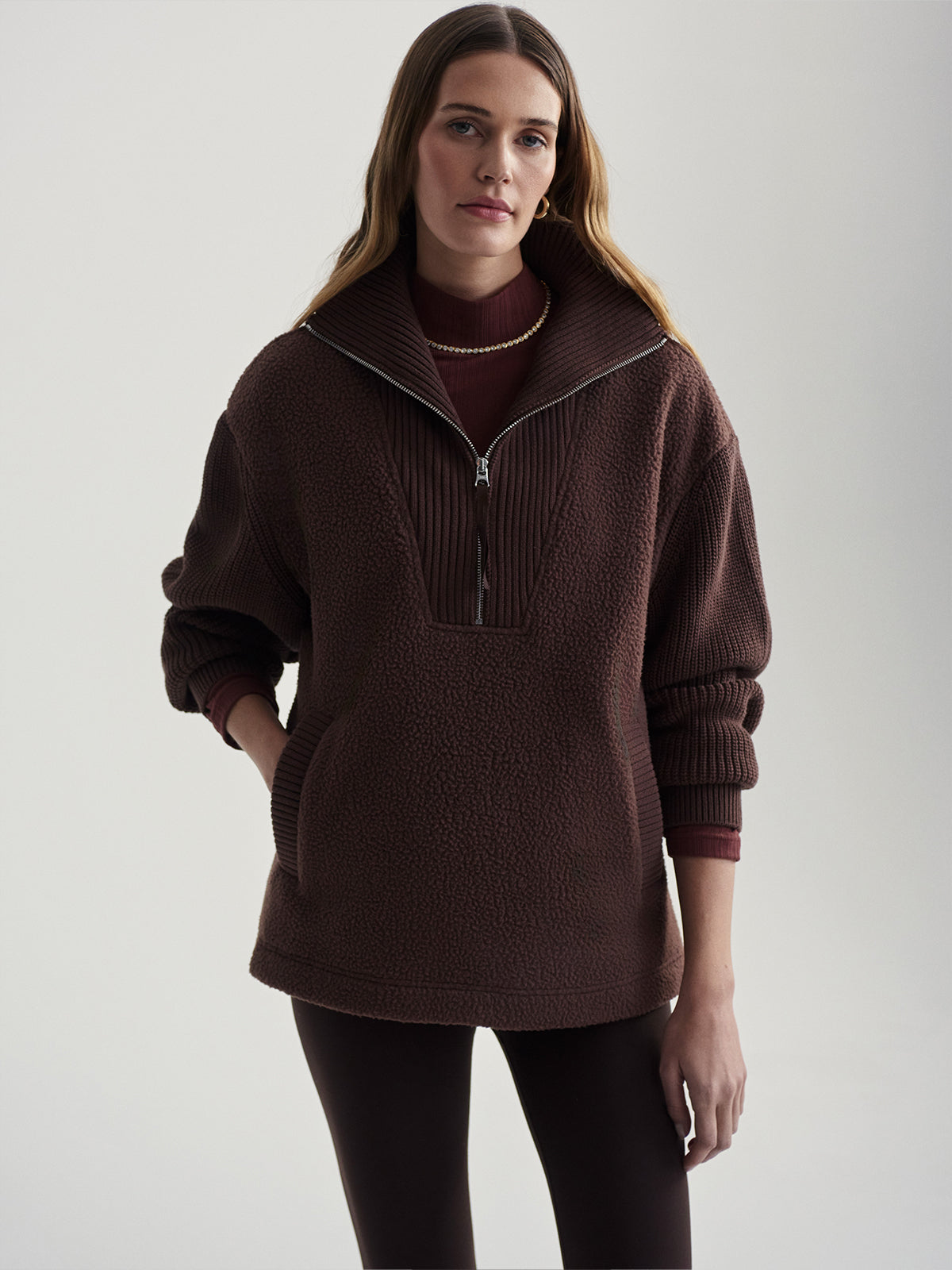 Chestnut Theresa Half-Zip Fleece