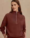 Cinnamon Hawley Half-Zip Sweatshirt