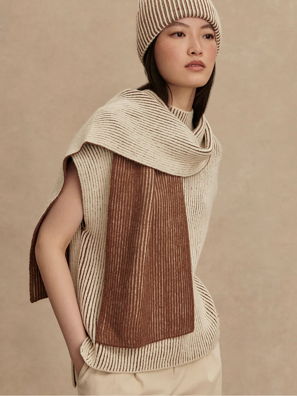 Cocoa Dust Deville Plated Scarf