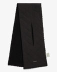Black Coronet Quilt Sherpa Scarf