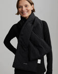 Black Coronet Quilt Sherpa Scarf