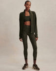 Dark Resin Green Tayah Zip Through Midlayer