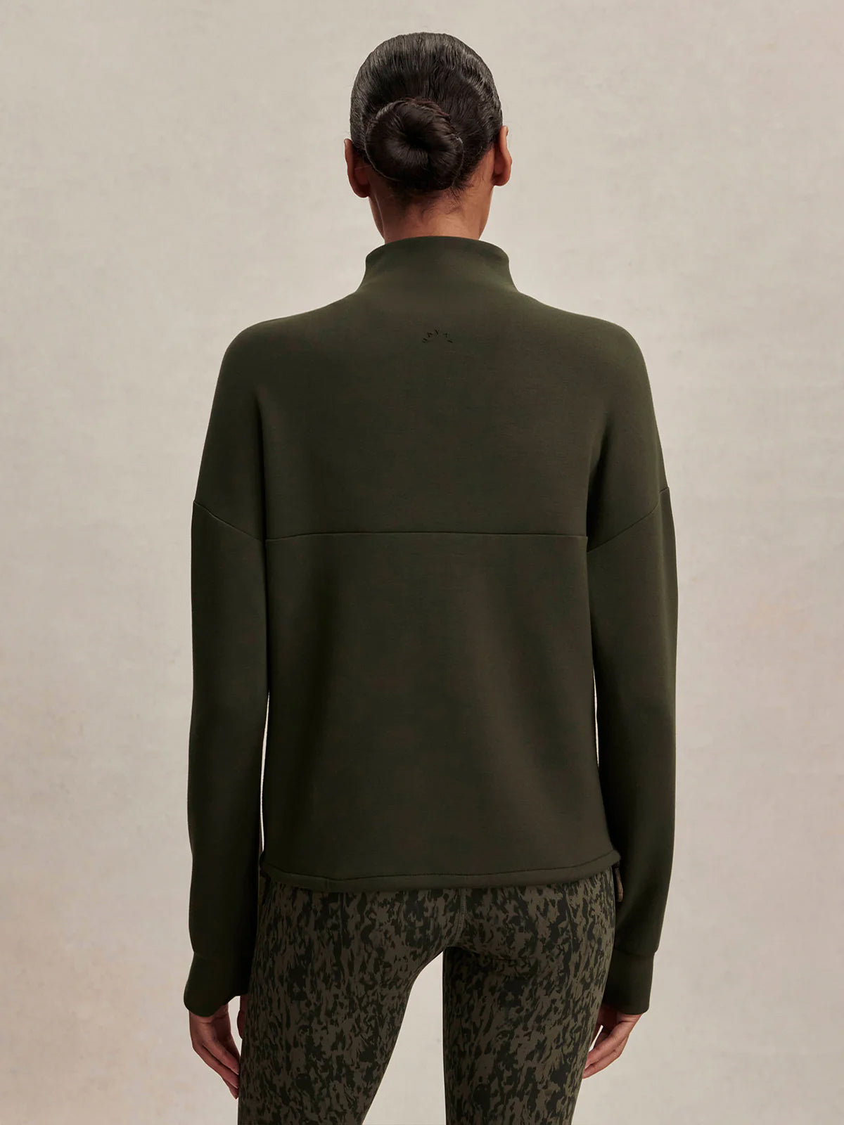 Dark Resin Green Tayah Zip Through Midlayer