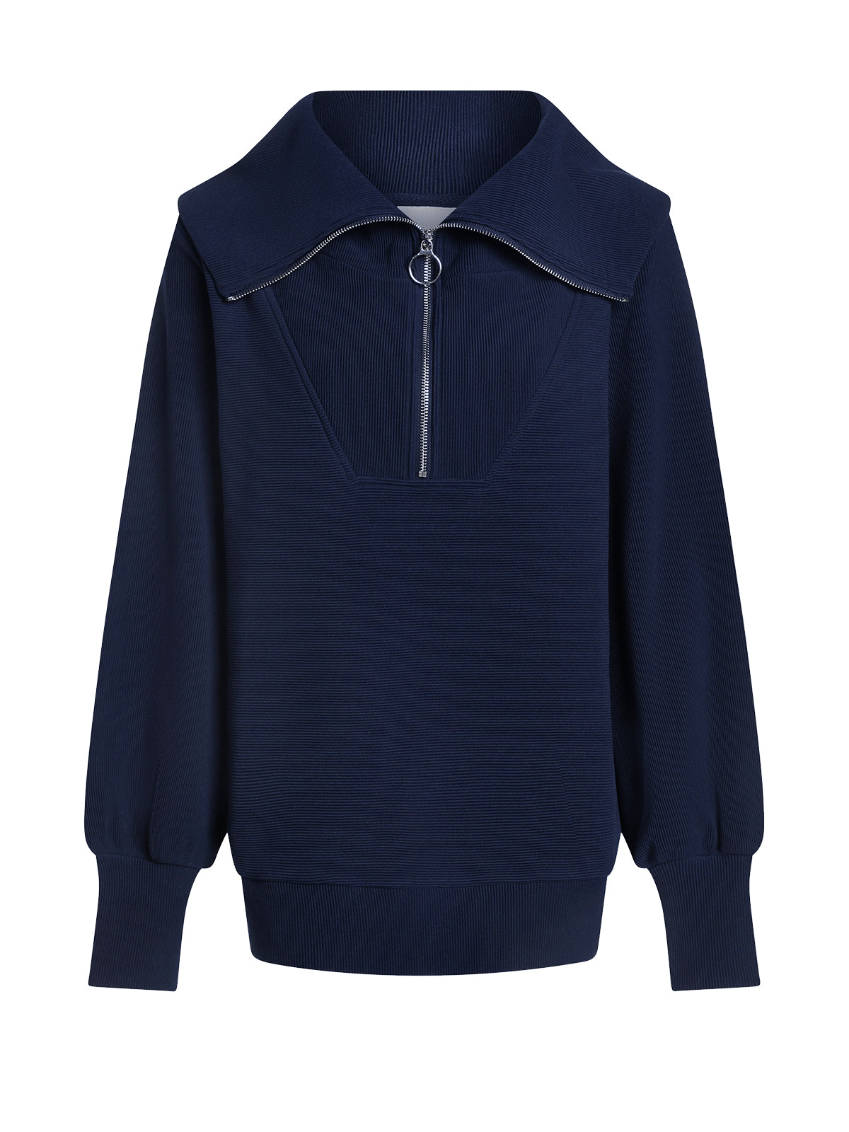 Dark Sapphire Vine Half-Zip Pullover