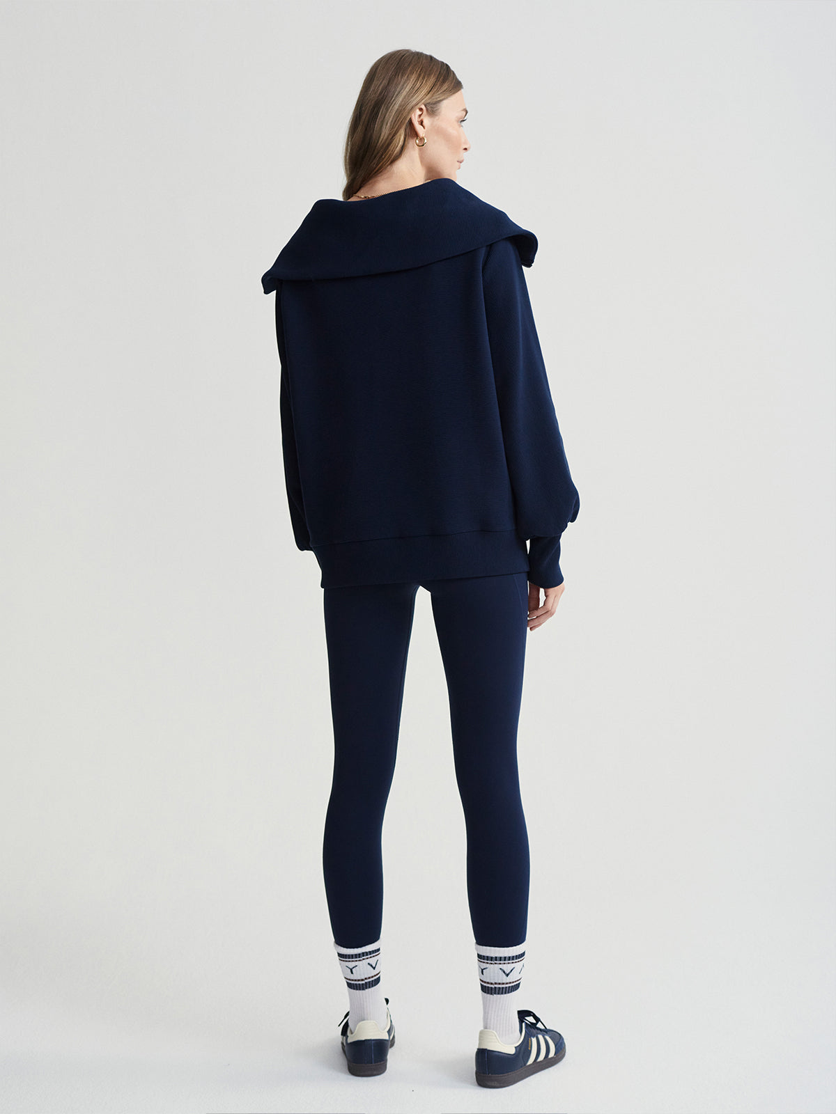 Dark Sapphire Vine Half-Zip Pullover