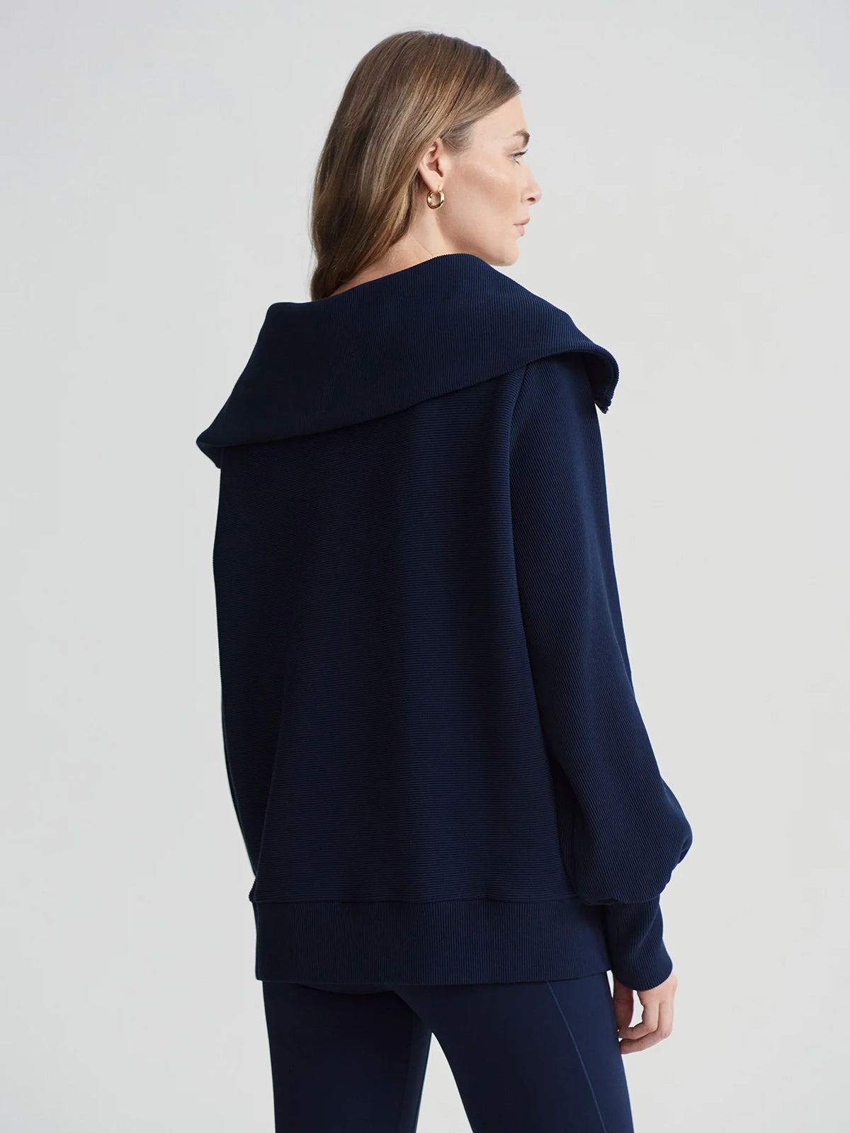 Dark Sapphire Vine Half-Zip Pullover