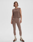 Deep Taupe Seamless Page Cropped Tank Top