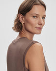 Deep Taupe Seamless Page Cropped Tank Top
