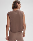 Deep Taupe Seamless Page Cropped Tank Top