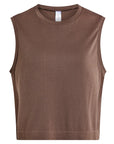 Deep Taupe Seamless Page Cropped Tank Top
