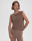 Deep Taupe Seamless Page Cropped Tank Top