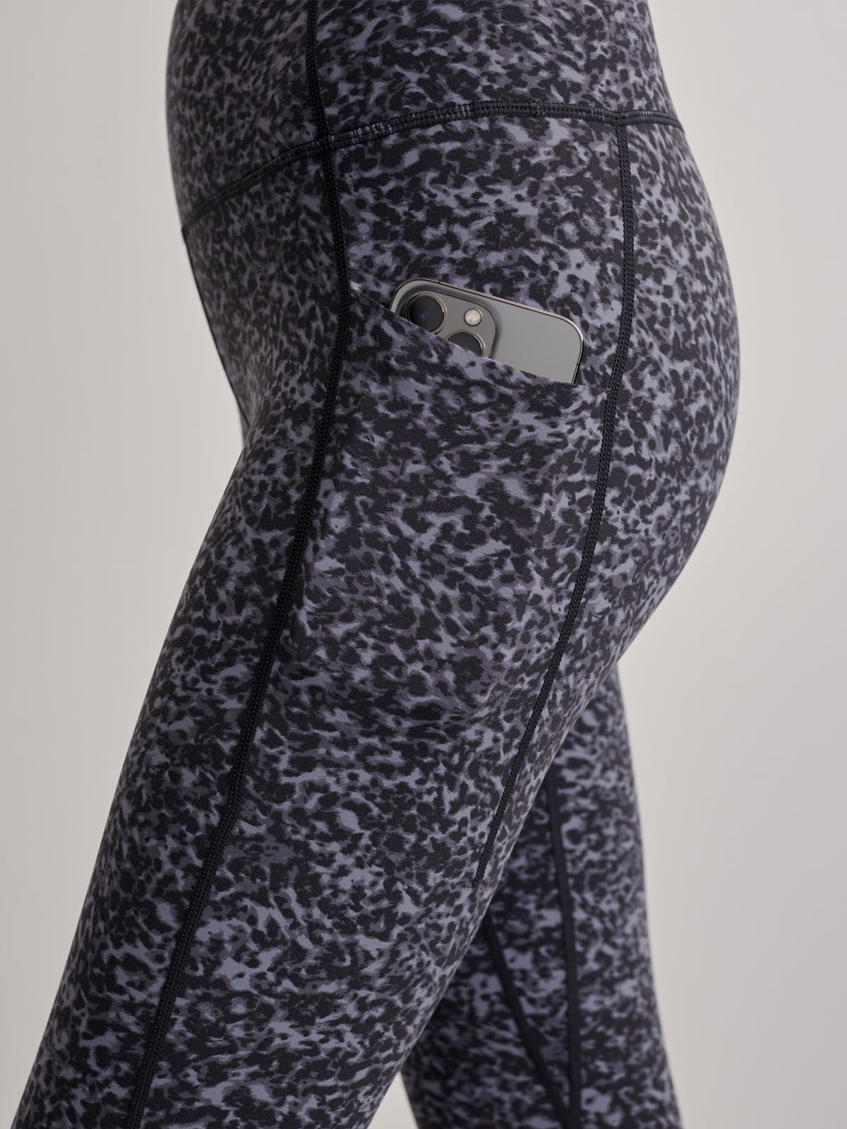Ebony Blue Cheetah Let's Go Running Leggings