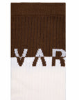 Egret / Deep Taupe Stellar Socks