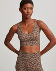 Cocoa Etched Animal Form Park Sports Bra