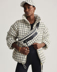 Egret Mono Check Eugene Short Puffer Jacket