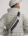 Egret Mono Check Eugene Short Puffer Jacket