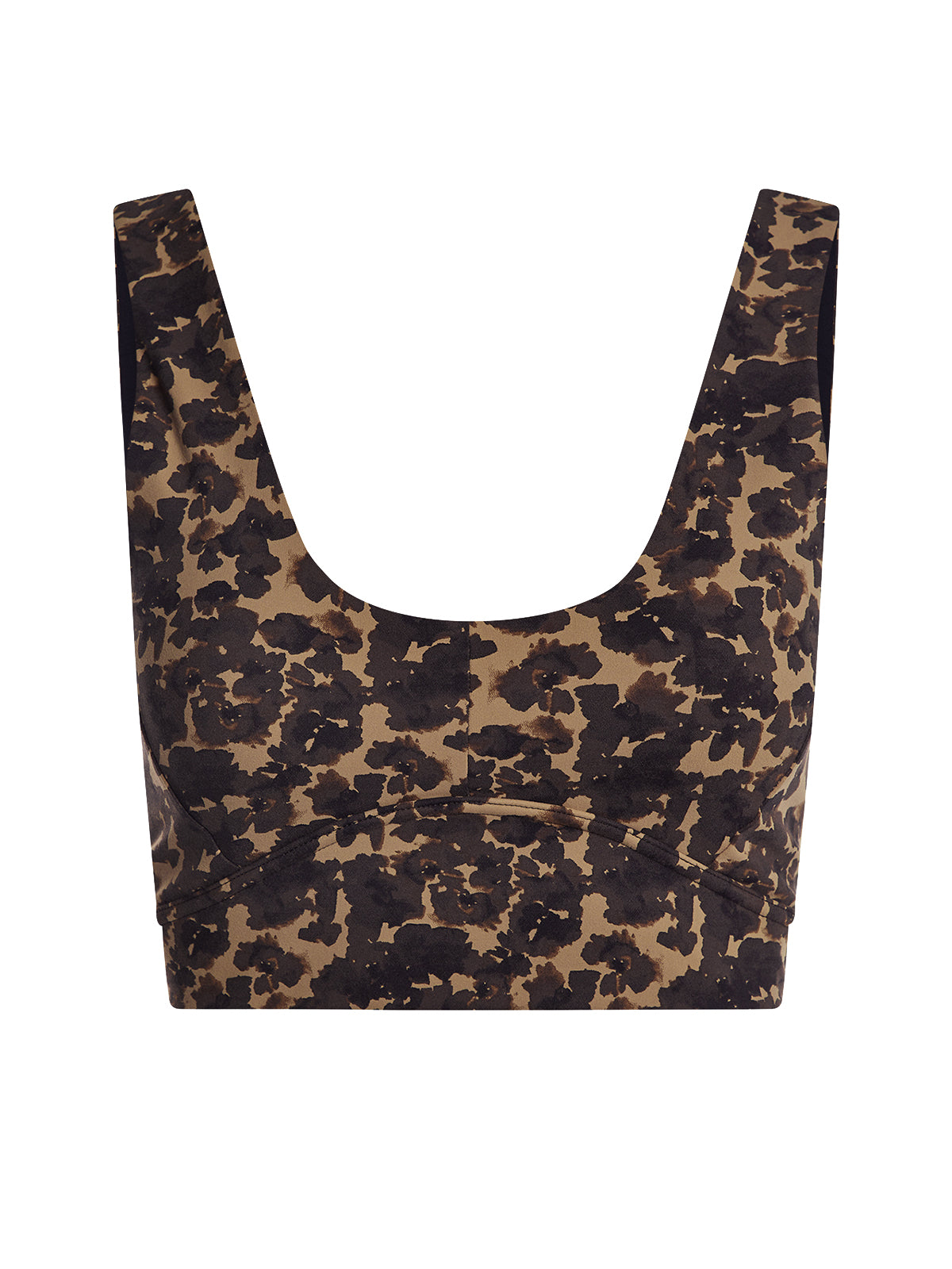 Cocoa Block Floral Form Elsie Sports Bra