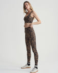 Cocoa Block Floral Form High 25" Pocket Leggings