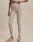 Ivory Abstract Feather FreeSoft High 28" Leggings
