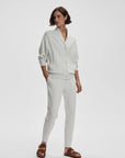 Ivory Marl Celeste Button Through Sweat