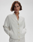 Ivory Marl Celeste Button Through Sweat