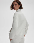 Ivory Marl Celeste Button Through Sweat