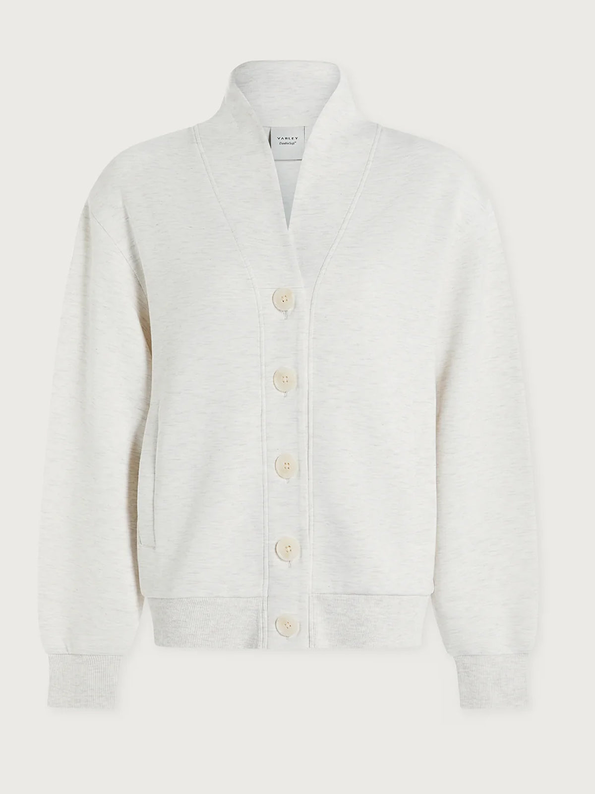 Ivory Marl Celeste Button Through Sweat