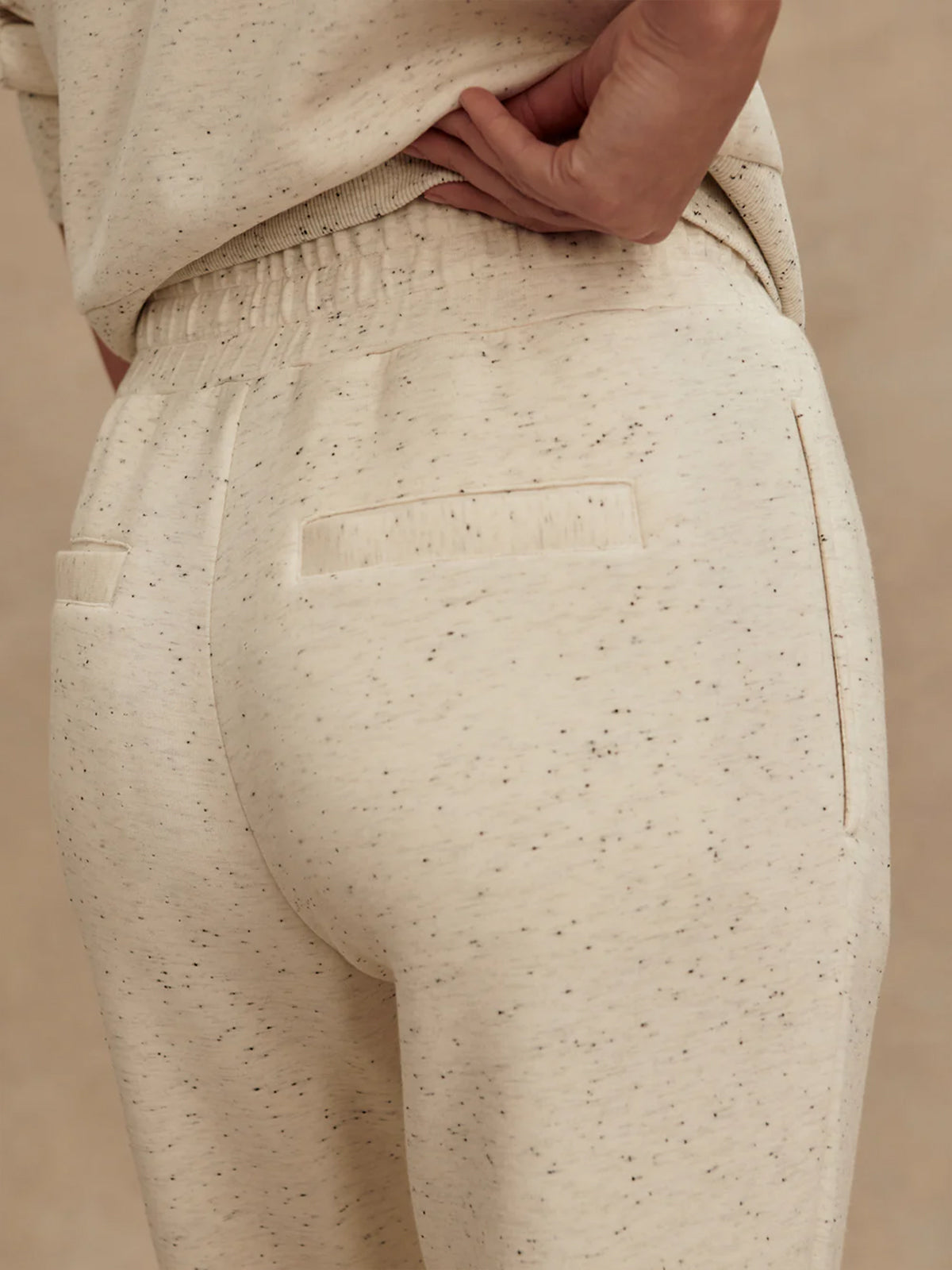 Ivory Marl Fleck The Slim Cuff Pant 25"