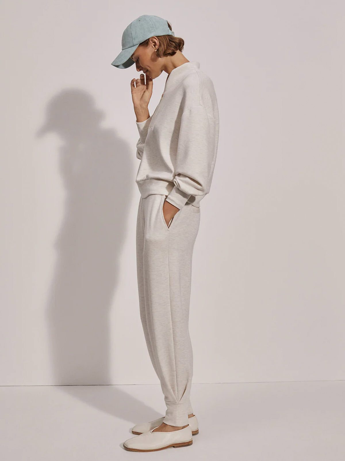 Ivory Marl The Relaxed Pant 25"