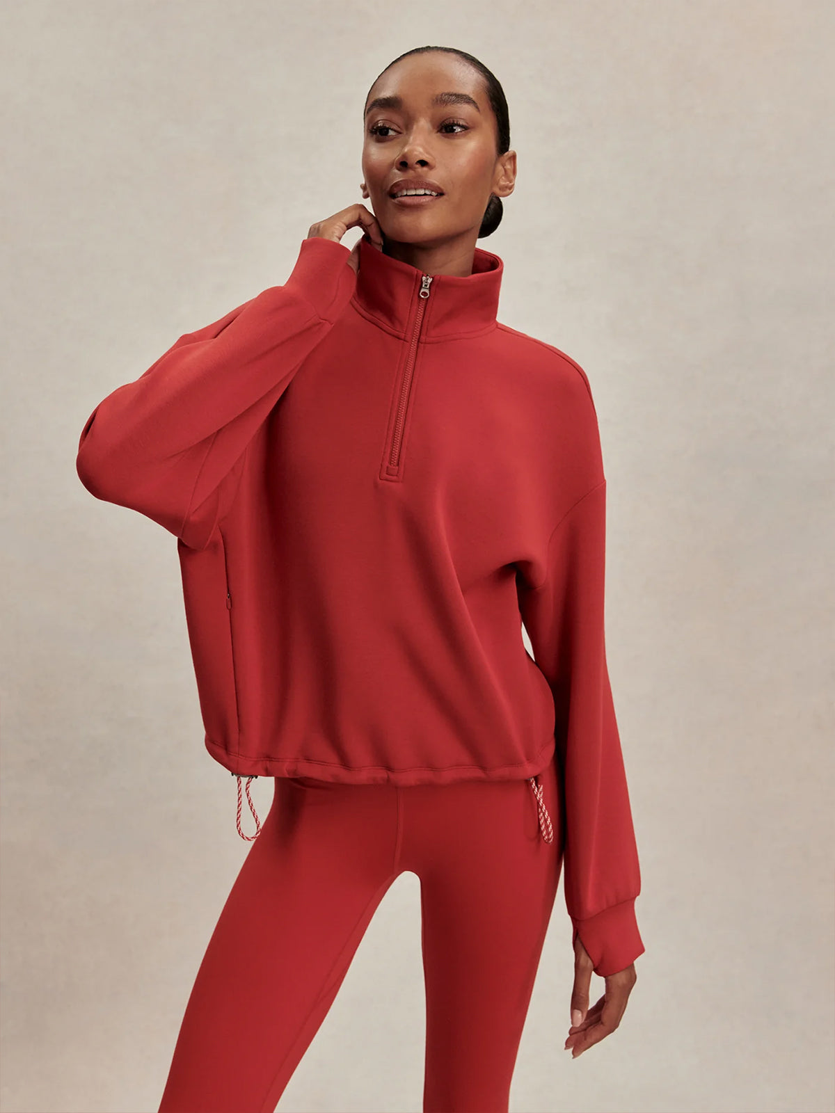 Lava Falls Sian Cropped Half-Zip Midlayer