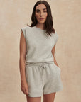 Light Grey Marl Atrium High Rise Shorts 4.5"