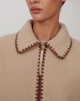 Light Taupe Ruiko Fleece Jacket