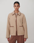 Light Taupe Ruiko Fleece Jacket