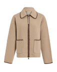 Light Taupe Ruiko Fleece Jacket