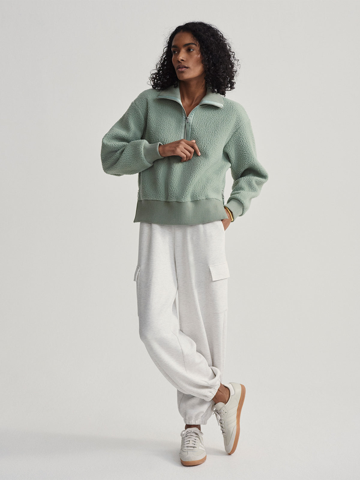 Lily Pad Roselle Half Zip Fleece Pullover
